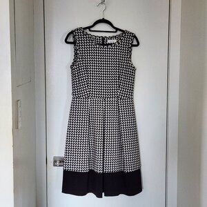 Calvin Klein Black & White Houndstooth Dress